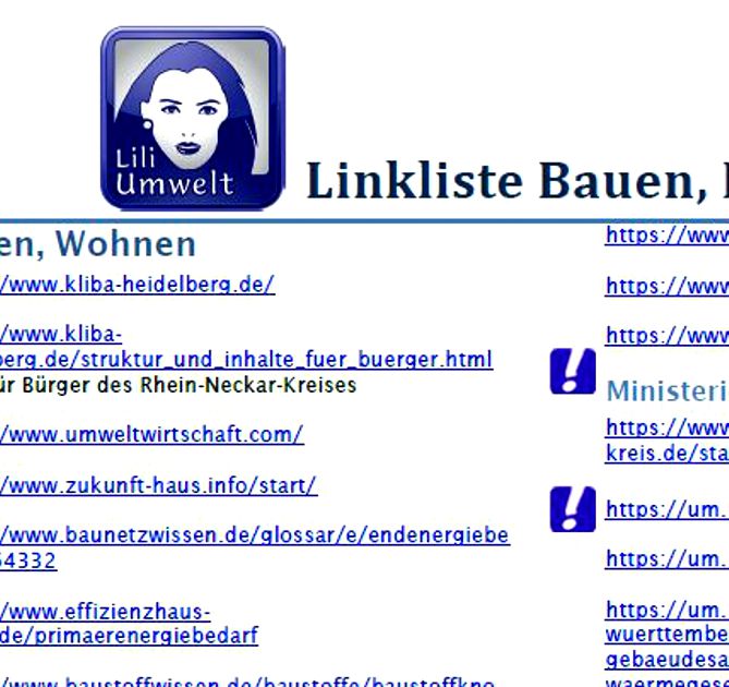 Linkliste Umwelt
